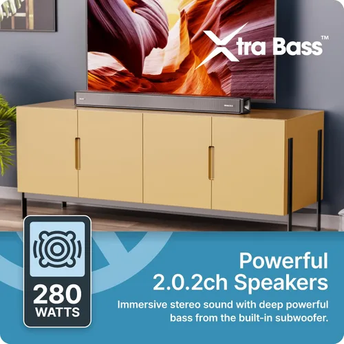 Miniatura 2 de Majority Barra de sonido Sierra Dolby Atmos para TV con Bluetooth 5.0 HDMI ARC, óptico, USB y AUX, paso HDR 4K 4 modos de ecualización Barra