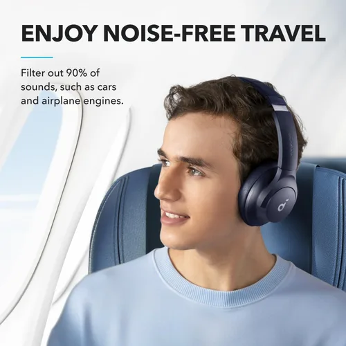 Miniatura 2 de soundcore by Anker Q20i Auriculares híbridos con cancelación activa de ruido, Bluetooth inalámbrico supraaurales, 40H de reproducción larga con ANC