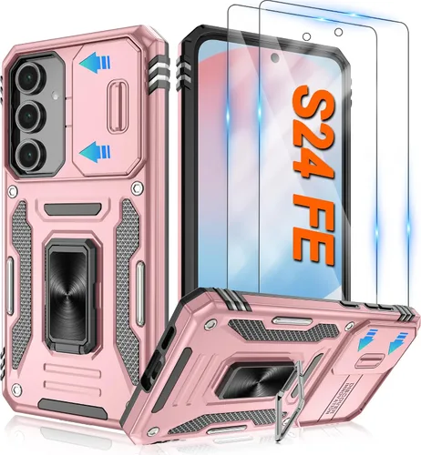 Miniatura 38 de Atump Funda para Motorola Moto G Play 2024 (4G) con [paquete de 2] protector de pantalla HD y cubierta para cámara deslizante, soporte de anillo