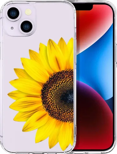 Miniatura 19 de Compatible con iPhone 14, funda transparente y bonita para mujeres y niñas, diseño floral, diseño floral femenino, funda para teléfono 14