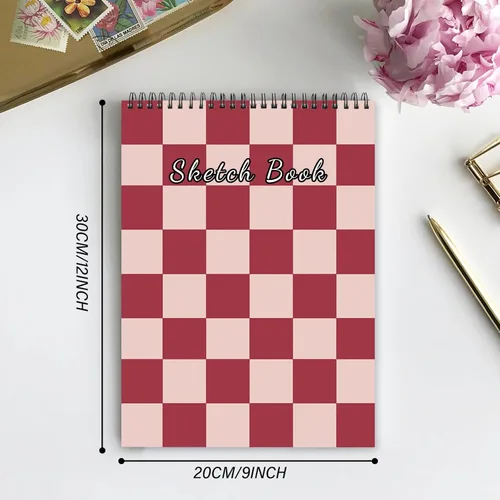 Miniatura 2 de Cabreche Lindo cuaderno de bocetos con encuadernación espiral superior, 9 x 12 pulgadas, papel grueso de 100GSM, 50 hojas, 100 páginas, libro