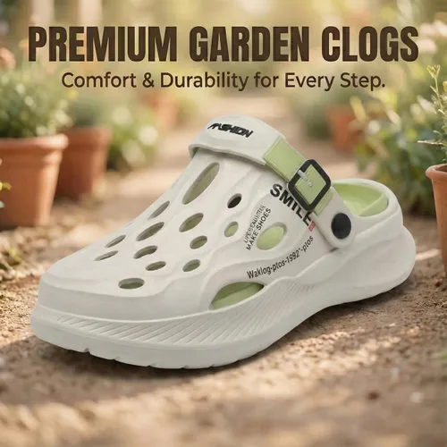 Miniatura 2 de Zuecos de jardín para hombre, transpirables, sin cordones, con suela gruesa antideslizante, resistentes al agua