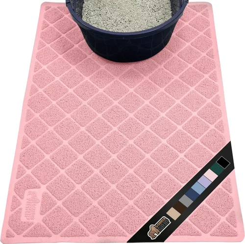 Miniatura 15 de Gorilla Grip - Tapete para atrapar la arena del arenero de gatos, 100% impermeable, fácil de limpiar, respaldo texturizado, suelos más limpios, se