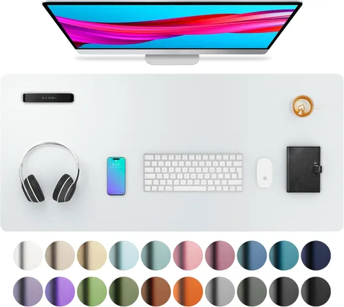 Miniatura 158 de Aothia - Protector de escritorio de cuero sintético, base para mouse, superficie antideslizante e impermeable para escribir y para laptop
