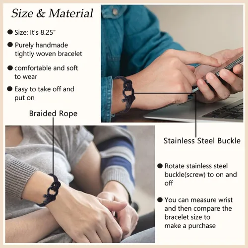 Miniatura 4 de Pulsera con texto en inglés "To My Men" para hijo, nieto, bonificación, hijo, hombre, novio, adolescente, cumpleaños, graduación, aniversario