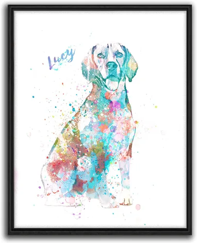 Miniatura 17 de Personal-Prints Regalo de arte personalizado para pared de perro, impresión artística moderna personalizada única de estilo acuarela La raza