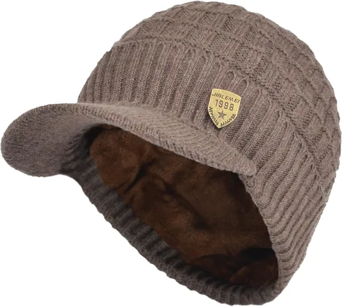 Miniatura 42 de Janey&Rubbins Gorro de punto diario con orejeras con forro polar y calavera