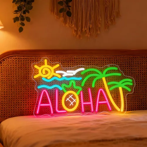 Miniatura 15 de Letrero de neón con texto en inglés "Noodle Cat" con luz abierta, letras LED para decoración de pared, letreros de puerta decorativos LED