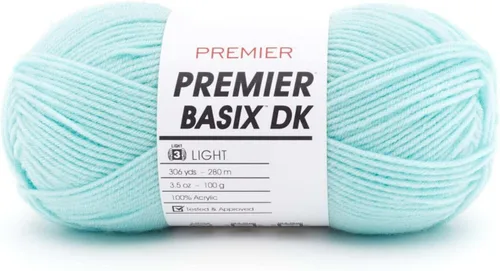 Miniatura 16 de Premier Yarns Basix Hilo DK, hecho de acrílico, hilo ideal para ganchillo y tejido, lavable a máquina, rosa camafeo, 3.5 onzas, 306 yardas Rosa Cameo