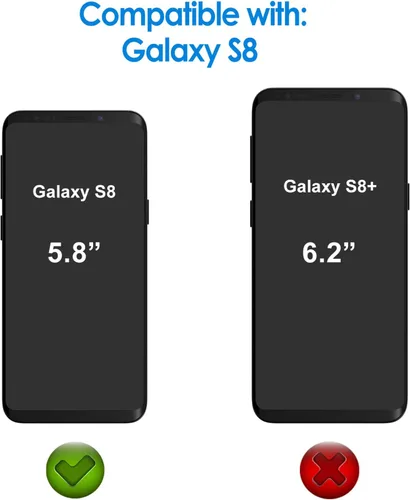 Miniatura 2 de JETech Protector de pantalla para Samsung Galaxy S8, película TPU Ultra HD, compatible con fundas, paquete de 2