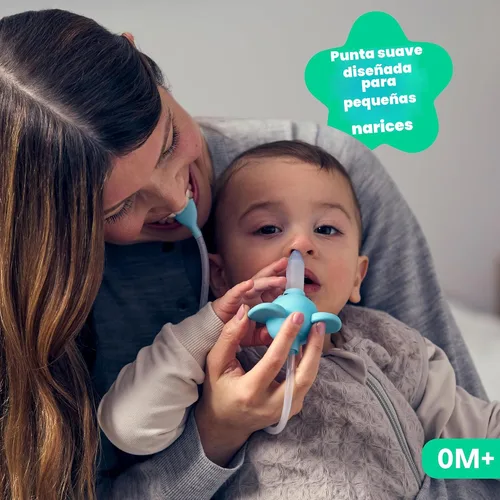Miniatura 6 de Playhouse MD Booger Buddy - Aspirador nasal de elefante, con luz LED para bebés y niños pequeños, removedor de mocos sin BPA para nariz tapada, Azul
