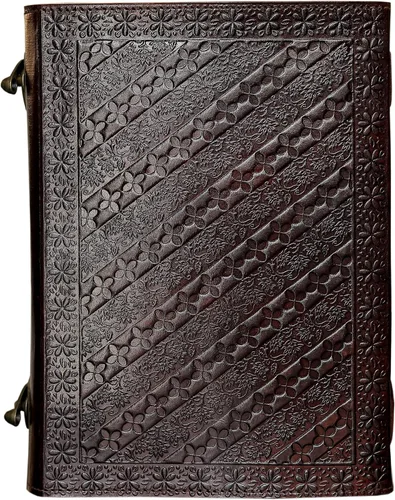 Miniatura 4 de Diario de cuero C Leather con relieve de sol y luna y hermosa piedra azul, cuaderno, planificador, organizador, libro de bocetos, libro en blanco
