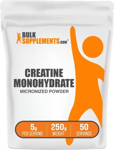 Polvo micronizado de creatina monohidrato de BulkSupplements, 99,99% fórmula pura de alto rendimiento, pre/posentrenamiento, musculación/crossfit,