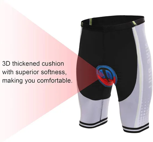 Miniatura 6 de Conjunto de camiseta de ciclismo para hombre camiseta reflectante de secado rápido y pantalones cortos de ciclismo acolchados 3D M