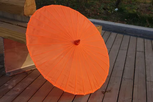 Miniatura 15 de Parasol de tela de bambú liso, ideal para recuerdos de fiesta de boda (fucsia)