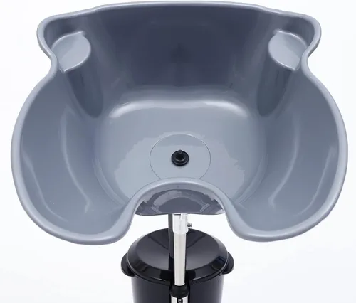 Miniatura 8 de Fregadero de lavado de cabello, lavabo de champú profundo de altura ajustable con manguera de drenaje para el hogar, peluquería, salón de belleza