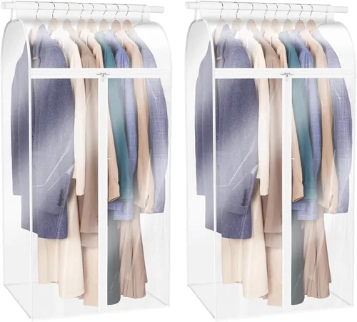 Miniatura 7 de Zilink Bolsas de ropa transparentes colgantes de 43 pulgadas para almacenamiento de ropa, extra grande, bolsa de almacenamiento de ropa de invierno