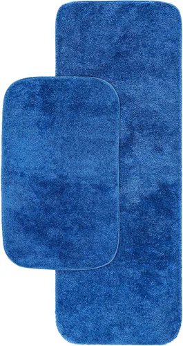 Miniatura 132 de Garland Rug 2 alfombras de baño tradicionales de nailon lavables color morado (17 x 24 pulgadas, 21 x 34 pulgadas), suaves, absorbentes y elegantes
