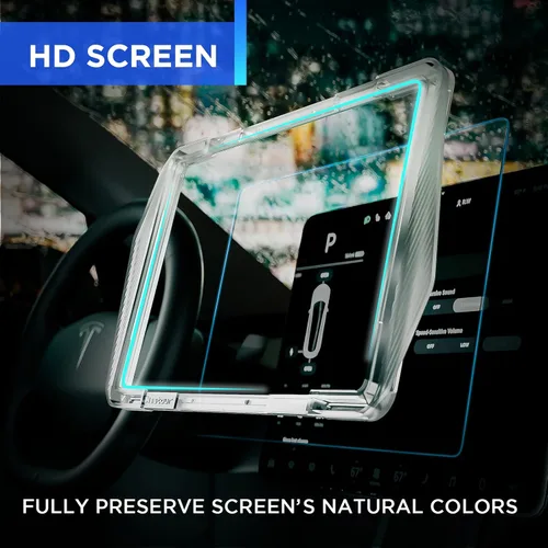 Miniatura 7 de Protector de pantalla compatible con Tesla Model 3 Model Y 2016-2023, kit de alineación de 15 pulgadas, control central, protector de pantalla