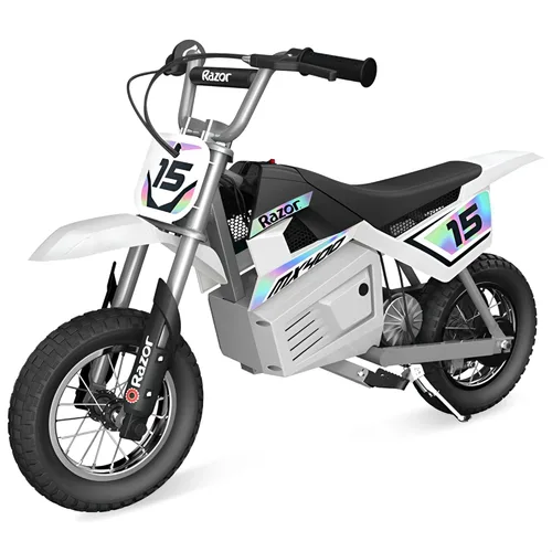 Miniatura 10 de Bicicleta estilo moto, juego eléctrico Razor MX400 Dirt Rocket 24 V, en color negro