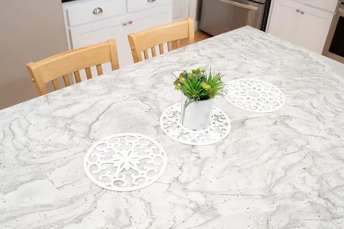 Miniatura 6 de GASARÉ, Salvamanteles de silicona extra grandes, gruesos, de 10 pulgadas para platos calientes, ollas y sartenes, almohadillas calientes para Blanco