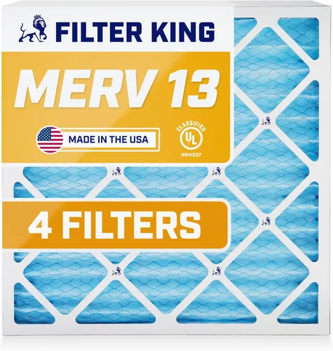 Miniatura 6 de Filter King Filtro de aire de 5.88x12.13x1 Paquete de 4 Filtros plisados MERV 13 HVAC para horno A/C Fabricado en Estados Unidos