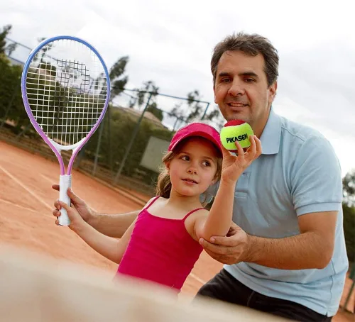 Miniatura 6 de Raqueta de tenis para niños de 17 a 25 pulgadas, el mejor kit de inicio para niños de 4 años en adelante con bolsa de correa para el hombro y mini