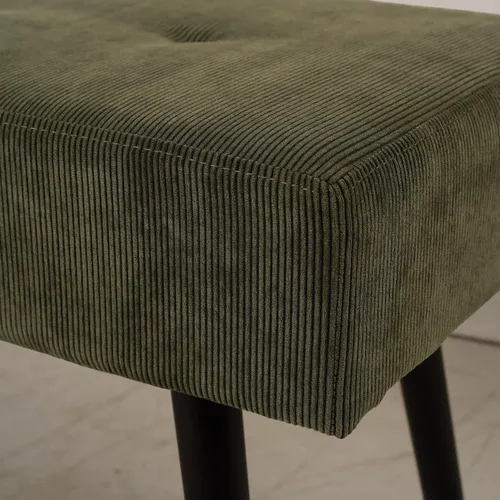 Miniatura 8 de Comfy to go Banco de entrada, banco verde para dormitorio, moderno extremo otomano de cama, bancos acolchados de pana para sala de estar, vestíbulo