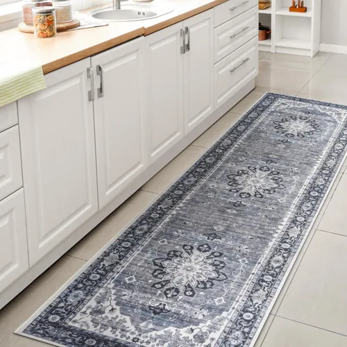 JONATHAN Y Alfombra lavable a máquina de 2 x 8 pies, medallón adornado ASA para sala de estar, dormitorio, cocina, oficina, fácil limpieza, alto