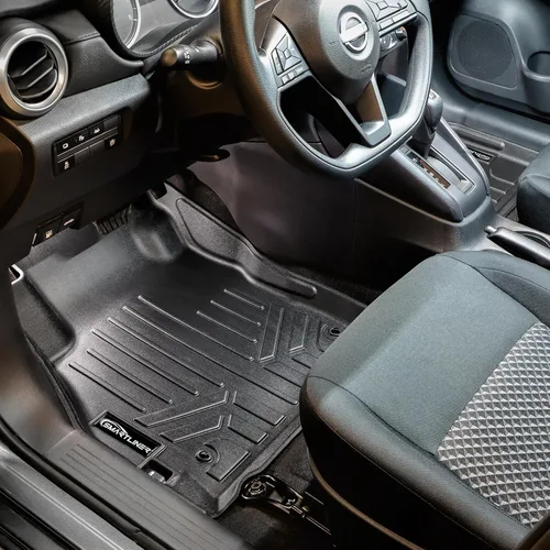 Miniatura 2 de SMARTLINER Juego de alfombrillas de primera fila para todo tipo de clima, compatibles con Nissan Versa 2020-2025