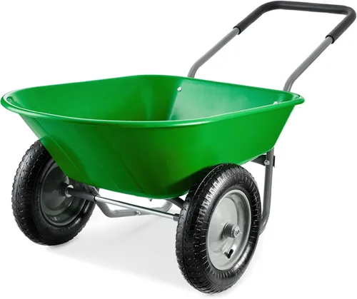 Miniatura 8 de Best Choice Products carretilla de jardín para hogar con doble rueda Verde