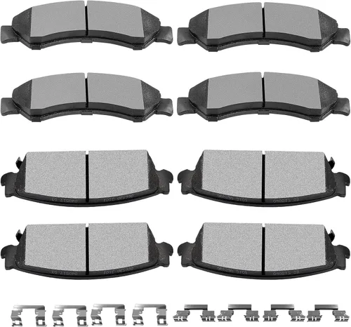 Miniatura 14 de SCITOO - Juego de 8 pastillas de freno de cerámica, para Infiniti EX35, EX37, FX35, FX37, FX45, G25, G35, G37, M35h, M37, M37, M56, Q40, Q70L, QX50
