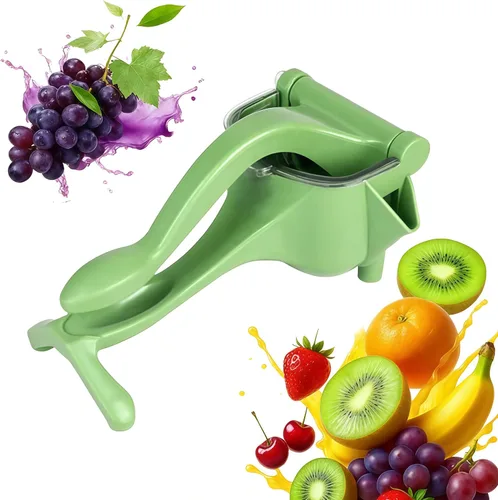 Extractor de jugo de fruta fresca de aleación de aluminio, exprimidor de jugo de mano, agarre ergonómico, fácil de usar, extracción eficiente de
