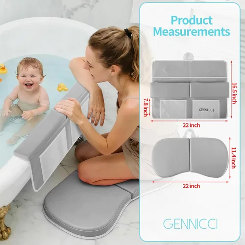 Miniatura 6 de Almohadilla de descanso para rodillas y codos para padres de baño pequeños, almohadilla extra gruesa para niños