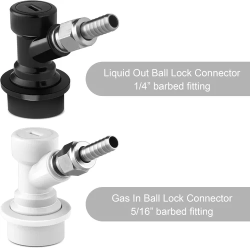 Miniatura 3 de TMCRAFT Mini barril de bloqueo de bola de 2.6 galones, poste de bloqueo de bola doble de acero inoxidable con juego de desconexión rápida