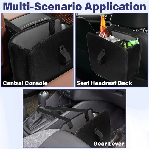 Miniatura 3 de BFXM Bote de Basura para Carro, Bote de Basura Plegable Bolsa de Basura Colgante Plegable para Asiento de Carro, Bolsas de Basura a Prueba de Fugas