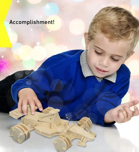 Miniatura 6 de Puzzled Rompecabezas de madera natural 3D Fórmula 1 (91 piezas)