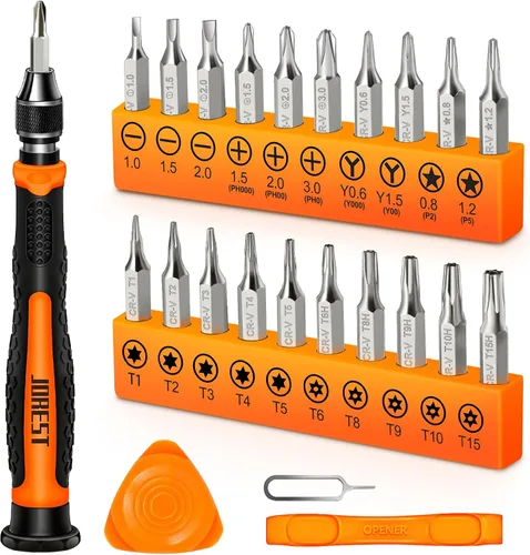 Miniatura 11 de JOREST Juego de destornilladores pequeños de precisión de 40 piezas (acero S2), juego de destornilladores magnéticos con Torx T5 T6 T8, kit