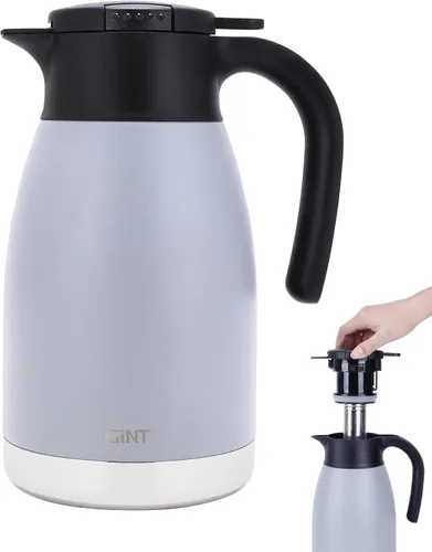 Miniatura 20 de GiNT Jarra térmica de café en acero inoxidable de 51 onzas con tapa / Jarra térmica de doble pared al vacío / 12 horas de retención del calor