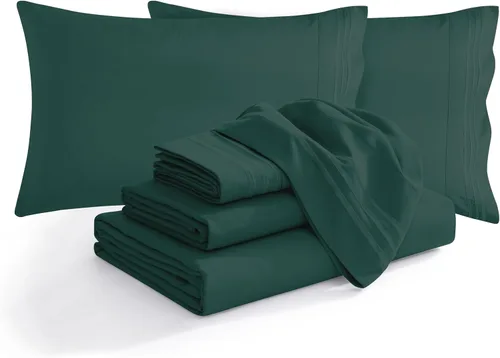 Miniatura 35 de Elegant Comfort - Juego de ropa de cama resistente a arrugas y decoloración más acogedor, sábana bajera elástica en todo el contorno, bolsillo