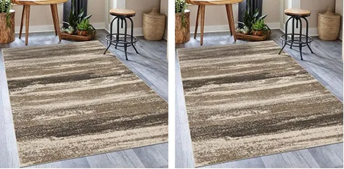 Miniatura 18 de LUXE WEAVERS Lagos Collection 7501 - Alfombra abstracta beige de 2 x 3