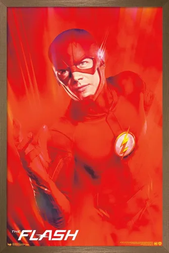 Miniatura 15 de Trends International DC Comics TV - The Flash - Póster de pared de arte clave, 14.725 x 22.375 pulgadas, versión enmarcada de madera de granero