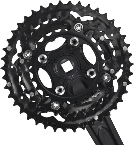 Miniatura 6 de CYSKY Square Taper Triple Crankset 170mm 44-32-22, 42-32-24 Chainring 3X 9 10 Speed Bike Crankset 64/104 BCD for Mountain Bike Compatible with