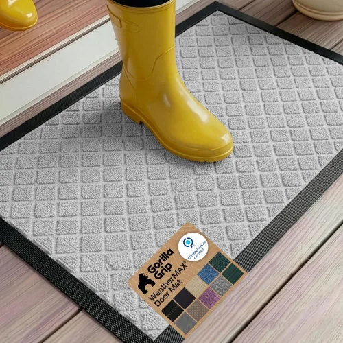 Miniatura 54 de Gorilla Grip - Tapete WeatherMax todoterreno 100% impermeable, caucho natural, resistente a manchas y decoloración, perfil bajo, interior y Grafito