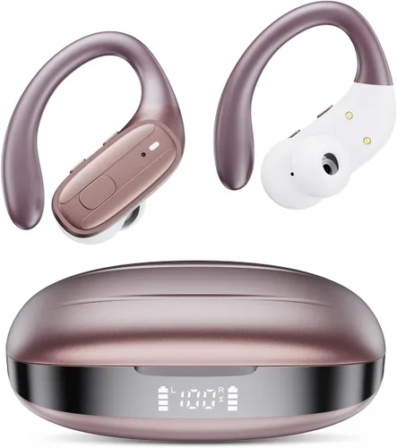 Auriculares inalámbricos, auriculares deportivos Bluetooth 5.4, auriculares con micrófono ENC con cancelación de ruido, auriculares de 80 horas de