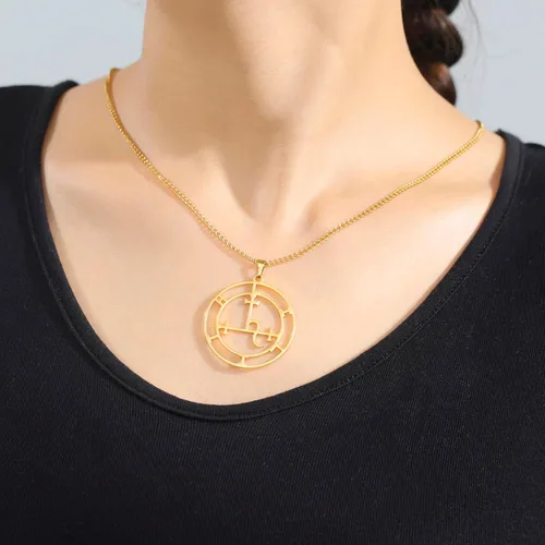 Miniatura 14 de EUEAVAN Sigil of Lilith Collar para mujeres y hombres Hécate gótico Lilith Diosa Sigil colgante Lucifer Signo mitología pagana joyería regalo