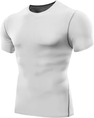 Miniatura 5 de NELEUS Paquete de 3 camisetas de entrenamiento de capa base de compresión atlética para hombre
