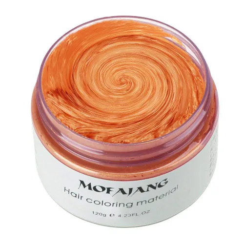 Miniatura 11 de MOFAJANG - Tinte de cera unisex para el cabello, color crema, barro, pomada de peinado natural, lavable temporal, fiesta cosplay (blanco)