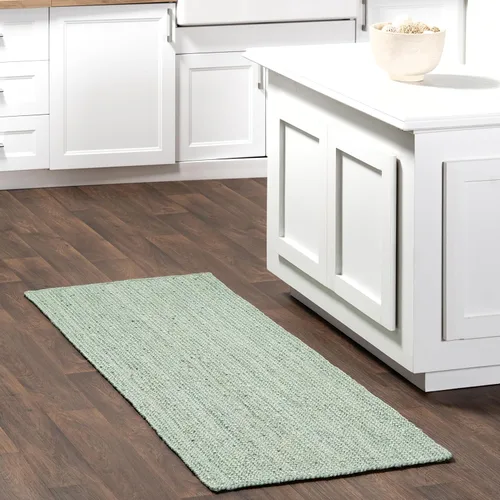 Miniatura 37 de nuLOOM 8x10 Rigo Alfombra de yute tejida a mano, color blanco hueso, diseño rústico de granja, fibra natural, para dormitorio, sala de estar