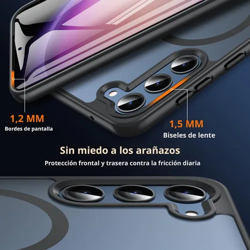 Miniatura 7 de OWKEY Funda magnética para Samsung Galaxy S23 de 6.1 pulgadas, para Magsafe con protector de pantalla, protección de grado militar, a prueba